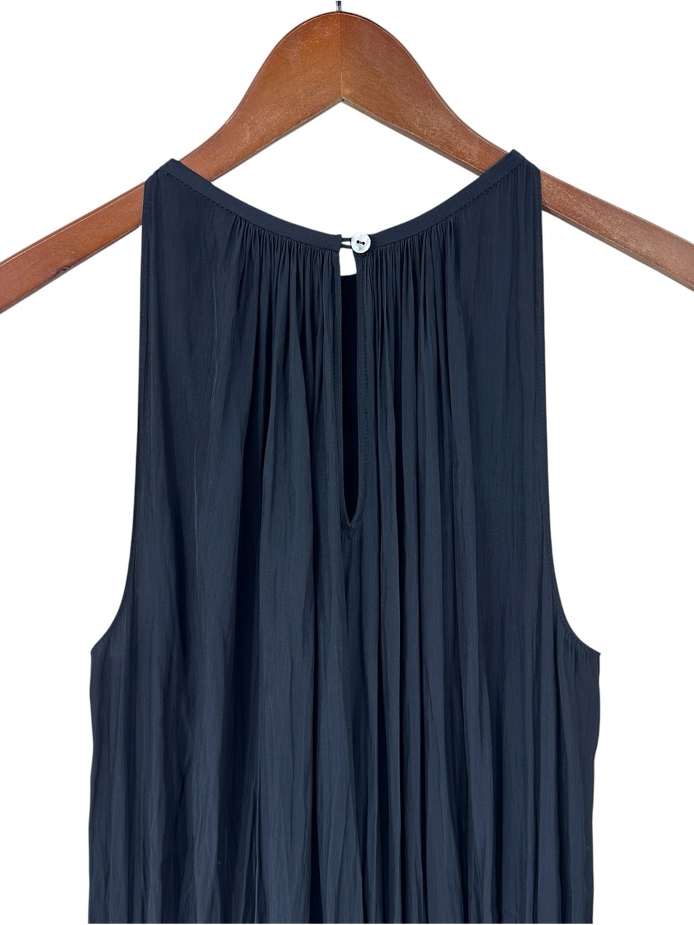 RAMY BROOK Audrey Dress Smocked Midi Blouson Sleeveless Black - Picture 5 of 8